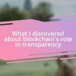 What I discovered about blockchain’s role in transparency